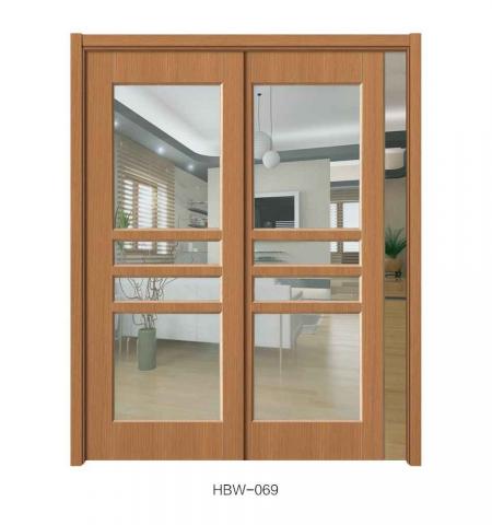 Interior MDF Wooden Doors with frost glass