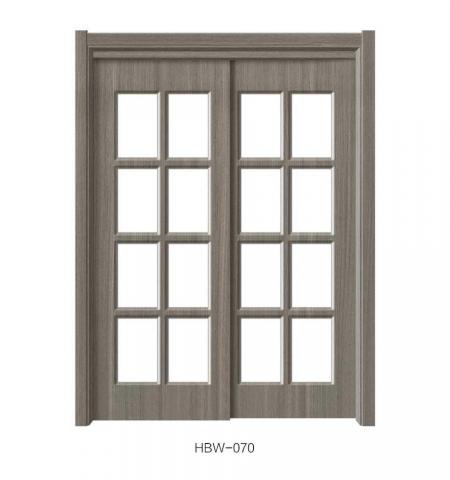 Internal wooden doors with glass